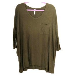 Olive Green Loose Top